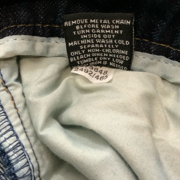 London Jean Vintage Mini Skirt Distressed Embellished Dark Wash Denim Cotton 6 - Picture 14 of 16